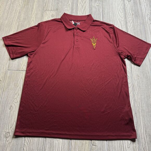 Arizona State Sun Devils Logo Performance Polo Men’s XL Maroon Captivating New - Picture 1 of 9